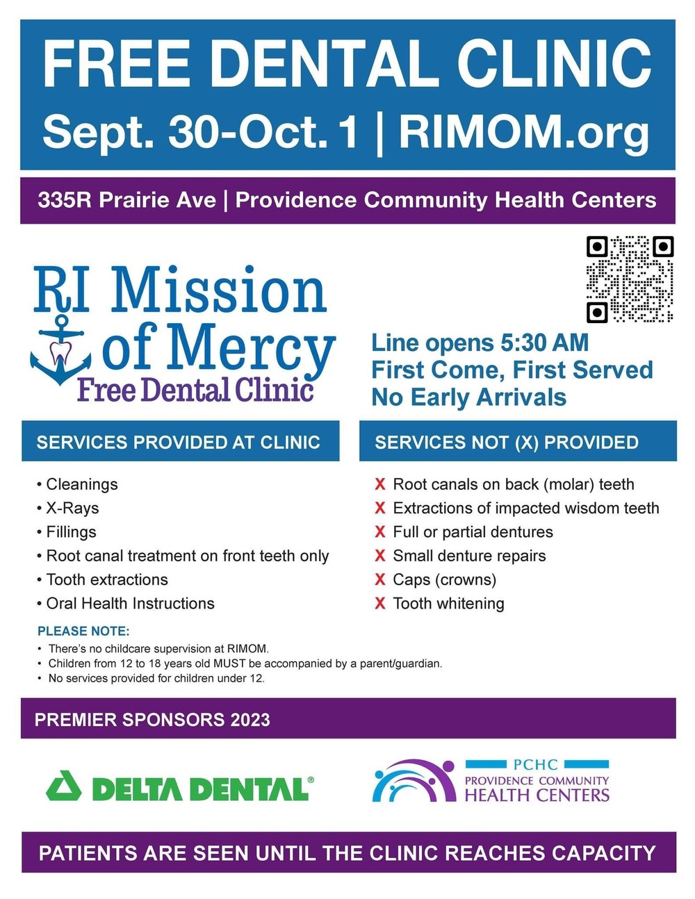 Clínica Dental Gratuita/Free Dental Clinic Diocese of Providence